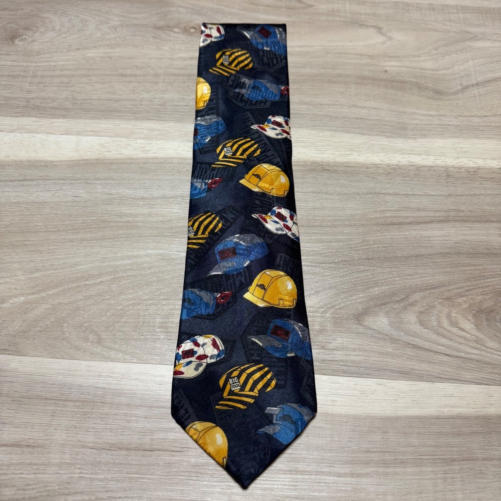 Home Improvement Necktie Mens Blue Tim's Work Hats Vintage 90s TV Show Novelty
